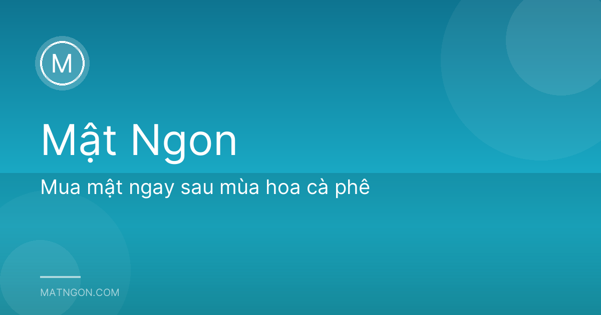 Mua mật ngay sau mùa hoa cà phê